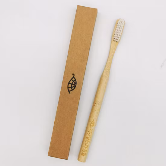 Escova de dentes de bambu OEM 100% natural biodegradável por atacado